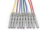EKG-Kabel 10 Anschlusskabel vergoldete Cup-Elektroden