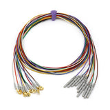 EKG-Kabel, 10 Anschlusskabel, vergoldete Cup-Elektroden, Din 1,5 mm