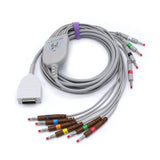 For Burdick EKG Cable 012-0700-00 10 Leads Wires AHA Banana 4.0mm