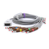 For Burdick EKG Cable 7704 10 Leads Wires AHA Banana 4.0mm