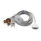 For Fukuda Denshi CP-104L EKG Cable 10 Leads Wires AHA Needle Connector 3.0mm