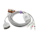 For Fukuda Me EKG Cable 10 Leads Wires 15 Pins AHA Needle Connector - sinokmed