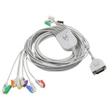 For Fukuda Me EKG Cable 10 Leads Wires 15 Pins AHA Pinch/Grabber Connector - sinokmed