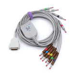 For GE Marquette 2029893-001 EKG Cable 10 Leads Wires 9.8 ft AHA Banana 4.0mm