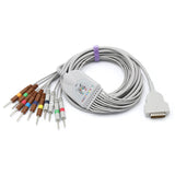 For GE Marquette EKG Cable 10 Leads Wires 9.8 ft AHA Needle 3.0mm