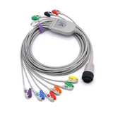 For Kenz EKG Cable 10 LeadWires AHA Standard Pinch/Grabber 16-pin Connector