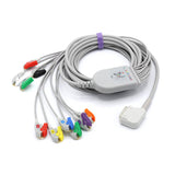 For Kenz EKG Cable 10 Leads Wires 9.8 ft AHA Pinch connector