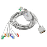 For EKG Cable 10 Leads Wires for Edan AHA Pinch Clip 15 Pins Connector - sinokmed