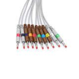 Câble ECG Philips M2461A, 10 fils, connecteur banane AHA 4,0 mm, 15 broches
