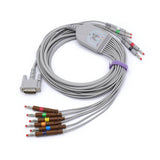 Câble ECG Philips M2461A, 10 fils, connecteur banane AHA 4,0 mm, 15 broches