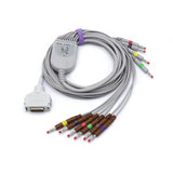 For Fukuda Denshi EKG Cable 10 Leads Wires IEC Banana 4.0mm European Standard Connector