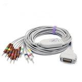 For Fukuda Denshi EKG Cable 10 Leads Wires IEC Needle 3.0mm European Standard Connector