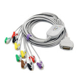 For Fukuda Denshi EKG Cable 10 Leads Wires IEC Pinch European Standard Connector