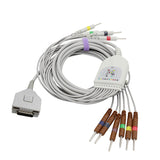 For Fukuda Me EKG Cable 10 Leads Wires 15 Pins IEC Needle Connector - sinokmed