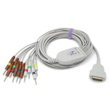 For GE Marquette EKG Cable 10 Leads Wires IEC Needle 3.0mm European Standard Connector