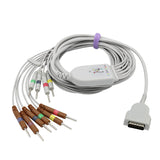 For GE Marquette EKG Cable 10 Leads Wires IEC Needle 3.0mm European Standard Connector - sinokmed