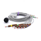 For  Kenz 10 Leads Wires IEU Banana Cardioline EKG Cable 16 male pin 4.0mm