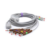 For Kenz EKG Cable 10 Leads Wires IEC Banana 4.0mm European Standard Connector
