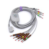 For Kenz EKG Cable 10 Leads Wires IEC Banana 4.0mm European Standard Connector