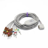 For Kenz EKG Cable 10 Leads Wires IEC Needle 3.0mm European Standard Connector