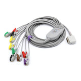 For Kenz EKG Cable 10 Leads Wires IEC Pinch European Standard 15 pins Connector