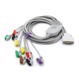 For Mortara EKG Cable 10 Leads Wires 15 pins IEC Pinch/Grabber Connector