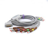 For Nihon Kohden EKG Cable BJ-902D 10 Lead IEC Banana 4.0mm European Standard Connector