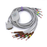 For Nihon Kohden EKG Cable BJ-902D 10 Lead IEC Banana 4.0mm European Standard Connector