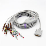For Nihon Kohden EKG Cable BJ-902D 10 Lead IEC Banana 4.0mm European Standard Connector