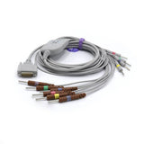 For Nihon Kohden EKG Cable 10 Lead IEC Needle 3.0mm European Standard Connector 4.7k resistor