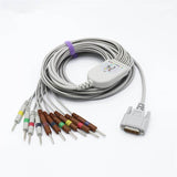 For Nihon Kohden EKG Cable 10 Lead IEC Needle 3.0mm European Standard Connector 4.7k resistor