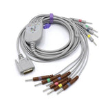 For Nihon Kohden EKG Cable 10 Lead IEC Needle 3.0mm European Standard Connector 4.7k resistor