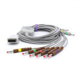 For Nihon Kohden EKG Cable BD-615E 10 Lead IEC Banana 4.0mm European Standard Connector
