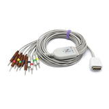 For Nihon Kohden EKG Cable 10 LeadWires Needle 3.0mm IEC European Standard Connector