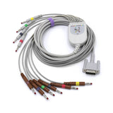 For Philips M3703C EKG Cable 10 Leads Wires IEC Banana 4.0mm European Standard Connector