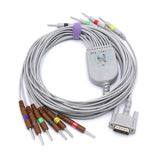 For Philips EKG Cable 10 Leads Wires IEC 3.0mm Needle European Standard Connector
