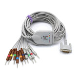 For Philips EKG Cable 10 Leads Wires IEC 3.0mm Needle European Standard Connector