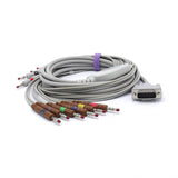 For Schiller EKG Cable 10 Leads Wires IEC Banana 4.0mm European Standard Connector 15 Pins