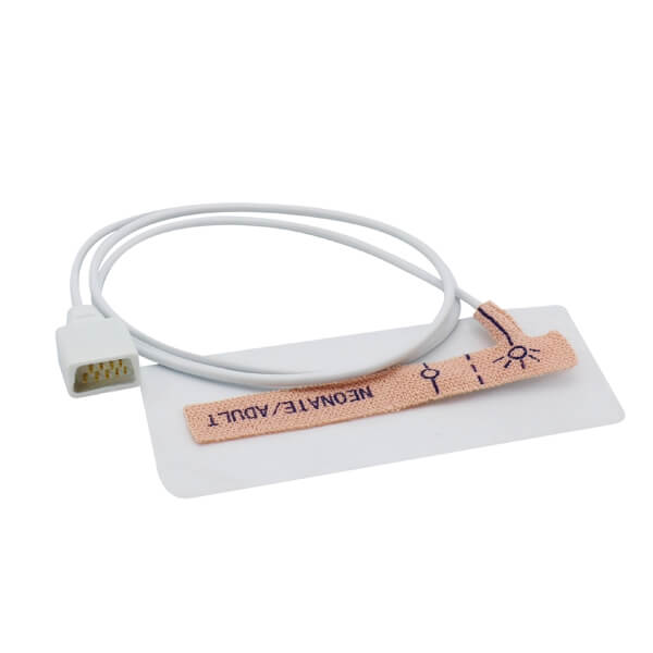 For GE Datex Ohmeda SAS-AF Disposable Oximax Spo2 Adhesive Sensor 9 Pins Neonate/Adult Probe 12 Pack - sinokmed
