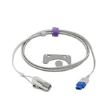 For for GE Trusignal   Spo2 Sensor TS-E-D Adult Ear Clip 3.2 ft 9 Pins Connector - sinokmed