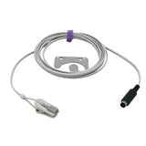 For Biosys Spo2 Sensor Adult Ear Clip 9.8 ft 6 Pin Connector - sinokmed
