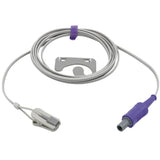 For Kontron Reusable SpO2 Sensor Adult Ear Clip 9.8 ft 7 Pins Connector - sinokmed
