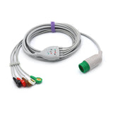 For Medtronic-Physio Control ECG Cable 5 Leads AHA 4.0 Snap Round Connector