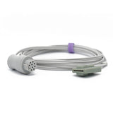 Pour capteur Datex Ohmeda SpO2, connecteur souple pédiatrique de 3 m, 10 broches