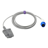 For Biolight SpO2 Sensor Nellcor Oximax Tech Adult Finger Soft 9.8 ft 12 Pins Connector - sinokmed