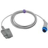 For Draeger Siemens Spo2 Sensor Adult Finger Soft 9.8 ft 10 Pins Connector - sinokmed