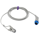 For Drager Siemens Veterinary Spo2 Lingual Sensor Vet Ear Tongue 9.8 ft 10 Pins Connector - sinokmed