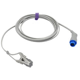 For Nihon Kohden Veterinary Spo2 Sensor Animal Ear Tongue Clip 9.8 ft 10 Pin Connector - sinokmed