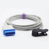 For for GE Marquette Spo2 Sensor Nellcor Technology Ear Clip 9.8 ft 11 Pins Connector - sinokmed