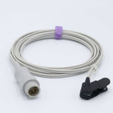 For Mindray Spo2 Sensor Ear Clip Nellcor Oximax 9.8 ft 8 Pins Connector - sinokmed